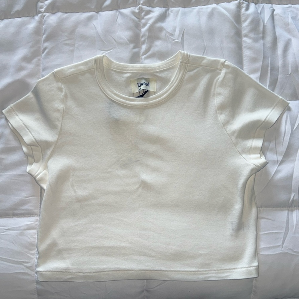 Elwood white baby tee